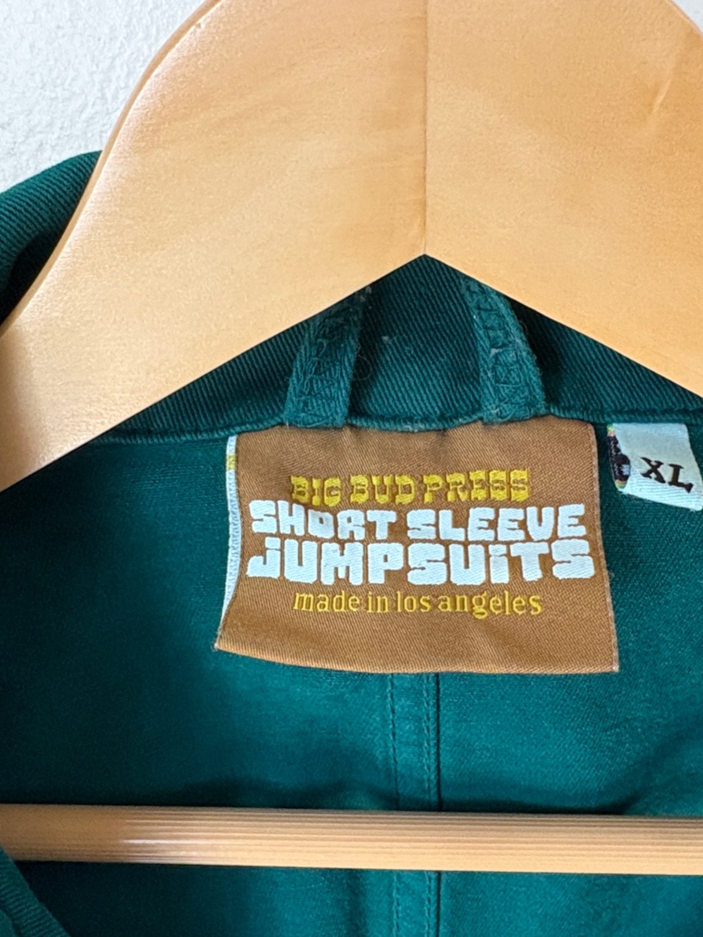 Big Bud Press Forest Green Short-Sleeve Utility Jumpsuit - Picture 3 of 5